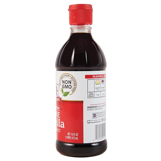 McCormick Vanilla Extract, Pure, No Corn Syrup, Gluten Free, Rich, Sweet Flavor and Aroma for Baking and Savory Dishes, 16 fl oz