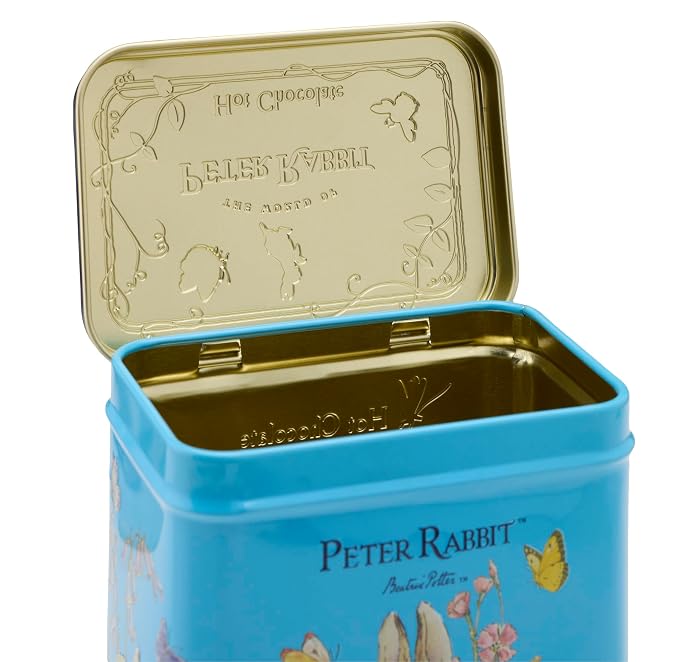 Peter Rabbit Hot Chocolate 8.8oz Tin Drinking Chocolate with Beatrix Potter Design
