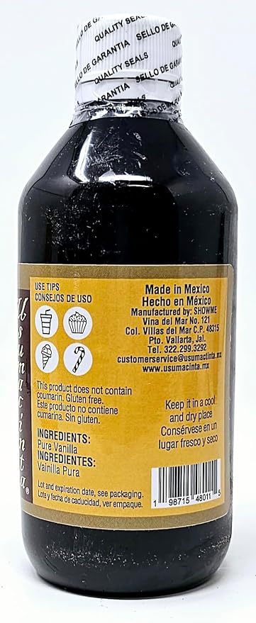Usumacinta Pure Mexican Vanilla Amber, 8.4oz, Made in Mexico
