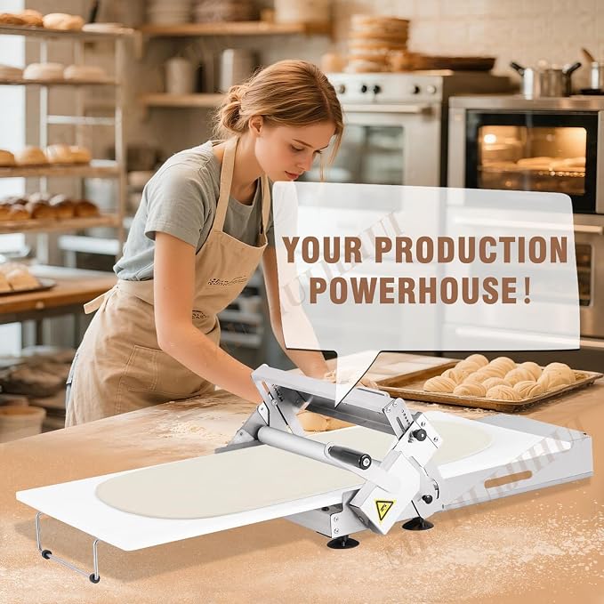 Laminadora De Masa Manual,Croissant Dough Laminator,With Sheeter Board,With 56 Adjustable Thickness Settings,Folding Dough Sheeter Machine,For Home And Commercial Bakeries