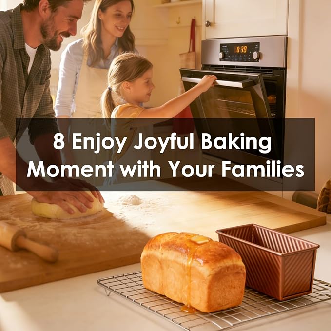 【6 Bonus Tools】2.2lb Pullman Loaf Pan with Lids,Premium Non-Stick Sandwich Bread Loaf Pan with Lid for Homemade Bread, Carbon Steel Corrugated Bread Toast Box Mold with Cover for Sourdough Loaf Pan