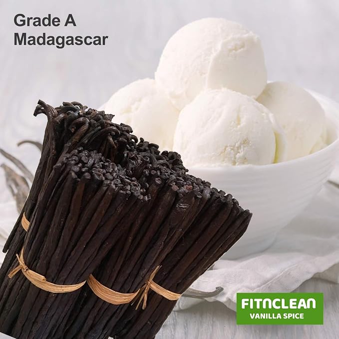 25 Organic Madagascar Vanilla Beans Grade A for Extract, Cooking and Baking by FITNCLEAN VANILLA| Certified USDA Organic. Bourbon Fresh Gourmet NON-GMO Whole Pods