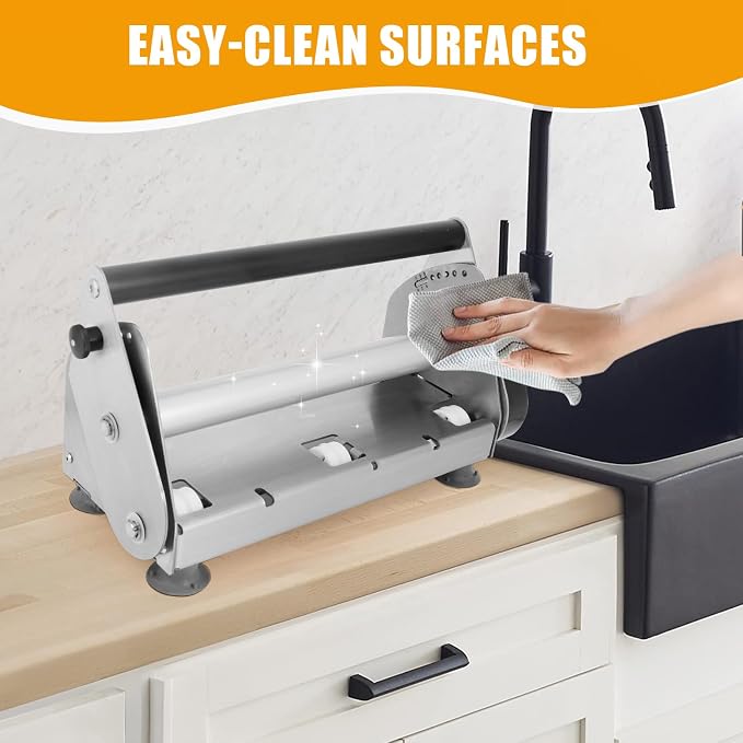 12" Dough Sheeter, Folding Dough Rolling Machine with 2 Rolling Boards, Compact Manual Dough Sheeter Machine