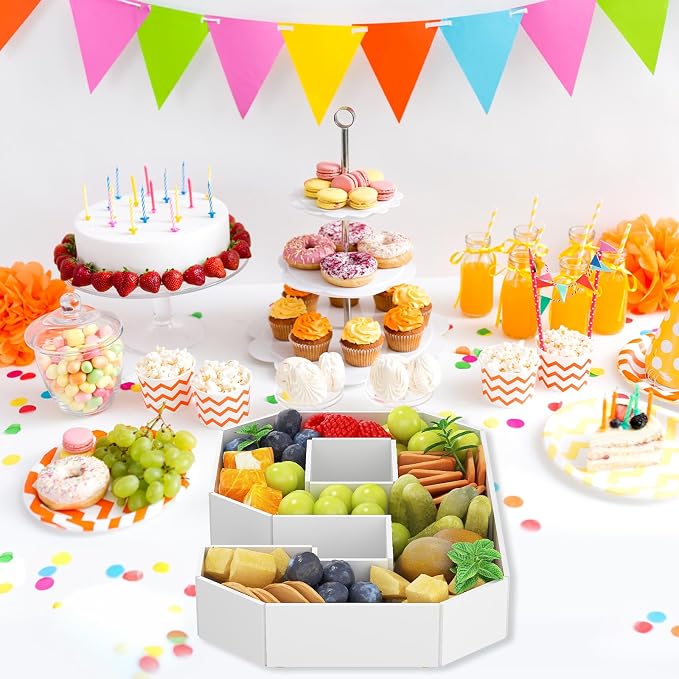 HILAVO Cardboard Number for Charcuterie, 13.7" Cardboard Number 9 Fillable Number for Food Paper Mache Number Boxes for Cupcake Sweet Candy 9th Birthday Anniversary Party Decorations