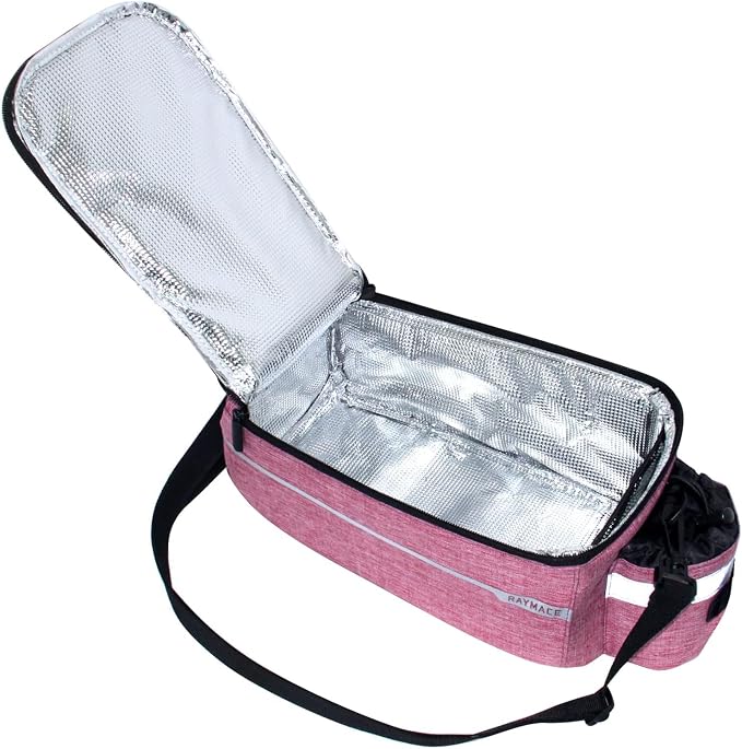 RAYMACE Bike Rear Rack Bag, Bike Trunk Cooler Bag, Bicycle Pannier for Warm or Cold Items (Violet)