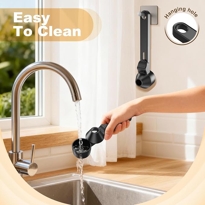 Coffee Scoop & Funnel for Reusable K Cup Refillable Coffee Pods,Mess-Free Measuring Spoon 2 TBSP Capacity for Ground Coffee, Protein Powder & Tea, Funnel Design without Spilling(2, Black)