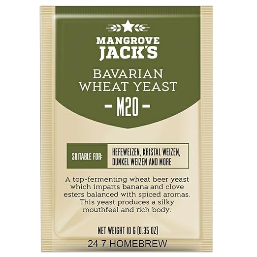 5x Mangrove Jack’s Yeast M20 Bavarian Wheat Craft Series Yeast 10g treats 23L