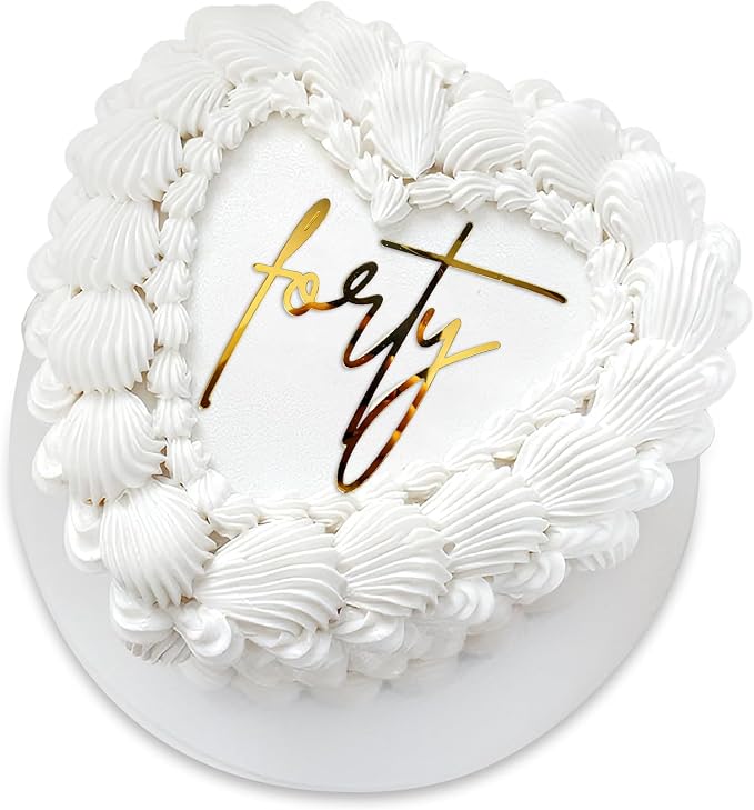 Happy 40th Birthday Cake Topper Gold Acrylic Cheers to 40 Years Cake Topper 40 Cake Topper for Happy 40th Birthday Decorations Anniversary 40th Birthday Decoration