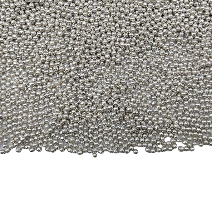 Homankit Silver Nonpareils Sprinkles Cookie Decorations Mini Pearls for Decorating Cake, Baking, Cupcake Toppers, Ice Cream, Donuts 3.88 Ounce
