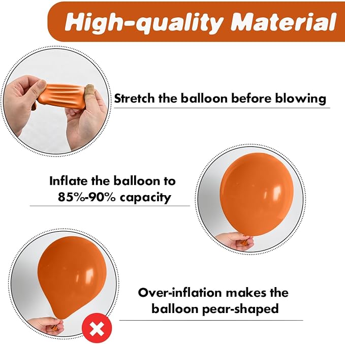 Fall Balloon Arch Kit, 108 Pcs Burnt Orange Balloons Garland Kit with Terracotta Ivory White Apricot Latex Balloon Metallic Gold for Kids Boho Baby Shower Birthday Wedding Celebration Party Decoration