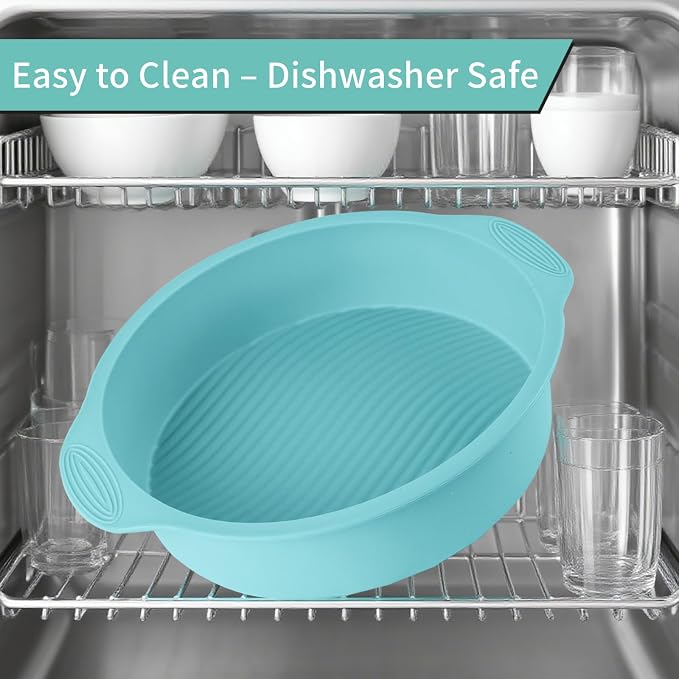 10 Inch Round Silicone Cheesecake Pan Protector – Leakproof Springform Pan Protector for Water Bath Baking, BPA Free Food Grade Silicone, Fits 10” Springform Cake Pans