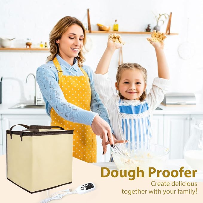 Dough Proofer with Heater, Bread Pizza Dough Proofing kit Temperature Control Proofing Accessories for Making Bread, Yogurt, Natto and Handmade Soap