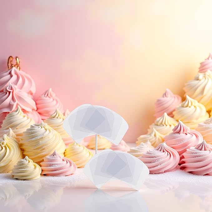 5 Pcs Transparent Transparent Cake Cream Scraper, Flexible Plastic Cake Scraper Decorating Tools, Decorating Clear Icing Smoother Tools for Cake Decoration