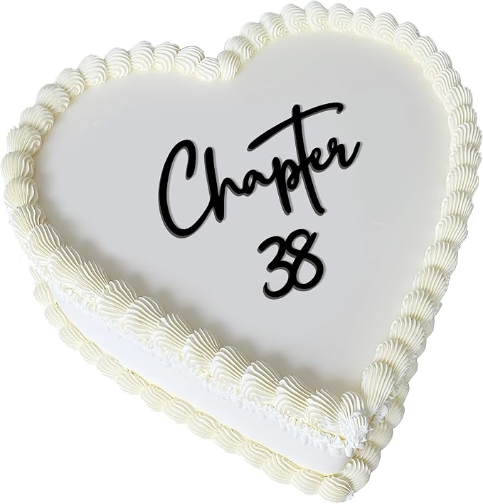 Chapter 38 Cake Topper – Acrylic 38th Birthday Cake Decoration for men & women, Happy 38 Cake Topper for Party, Modern Coming of Age Birthday Decor (Chapter 38)