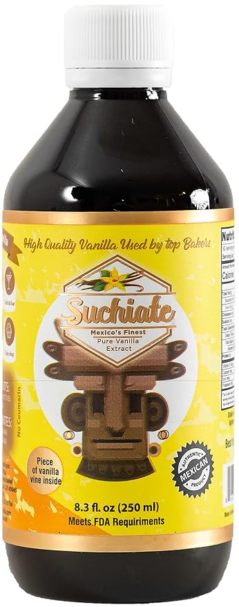 Mexican Vanilla Extract – Pure Vanilla Extract for Baking – Suchiate Vainilla Mexicana – Natural Vanilla from Mexico – 8.3 oz (250 ml)
