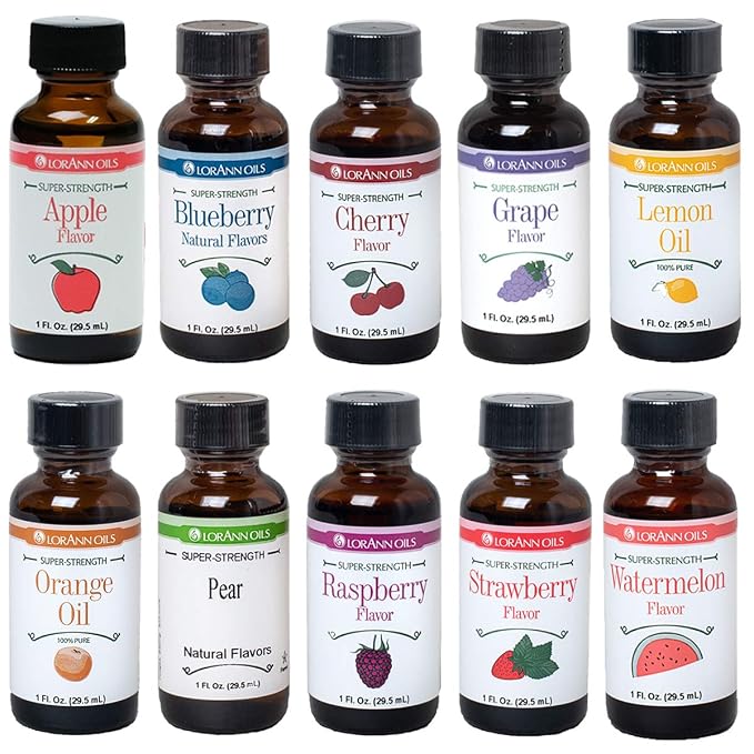 LorAnn Super Strength Pack #1 of 10 Fruity Flavors in 1 ounce bottles