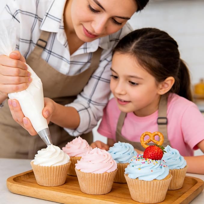 VISRIE 500Pcs Standard Cupcake Liners, Greaseproof & Non-Stick Muffin Liners, Food Grade Cupcake Liners for Baking, Parchment Baking Cups for Cupcakes, Muffins, Nuts