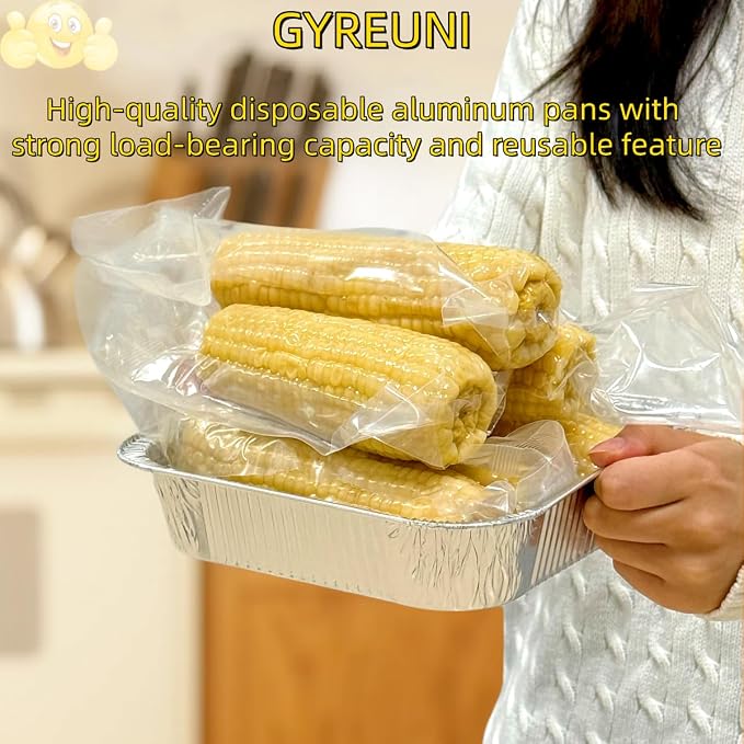 Gyreuni 40 Pack Disposable Aluminum Foil Loaf Pans with Lids Stickers and Parchment Paper Sheets-8" X 8" X 1.6" Disposable Square Baking Cake Pans-Aluminum Foil Tins Portable Food Containers Kit