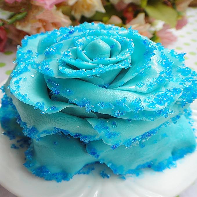 Sentovac Blue Sanding Sugar for Baking Edible Sparkling Coarse Sugar Crystals Sprinkles for Baking Topping Cake Cookie Cupcake Topper Ice Cream Decoration Supplies 3.2 OZ