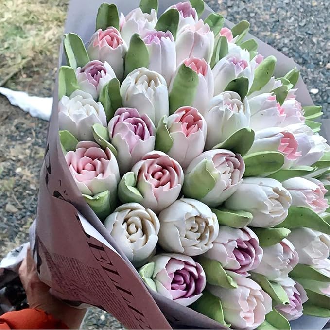 1 Piece Stainless Steel XXL Russian Flower Icing Tip,Pastry Frosting Piping Nozzle for Cake Marshmallow Bouquet, Russian Flower Piping Tips Baking Tools for Cake Decoration,Cake Tools