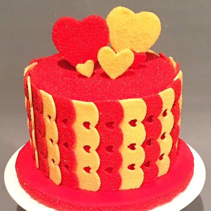 Red Sanding Sugar Sprinkles for Baking, 7 oz - 198g. Edible Sparkling Sugar Crystals for Cakes, Cupcakes, Cookies, Ice Cream & Desserts, Decorative Sugar for Holiday and Party Treats