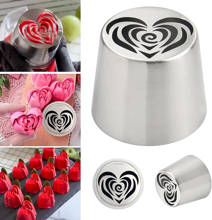 Extra Large Russian Piping Tips for Marshmallows Stainless Steel Flower Frosting Nozzles many styles Cake Decorating Baking tool for Buttercream, Cupcakes Cookies(SL86)
