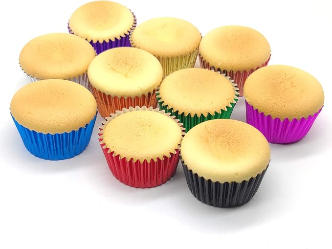 Standard Red Foil Cupcake Liners Muffin Baking Cups for Party and More, 100-Count