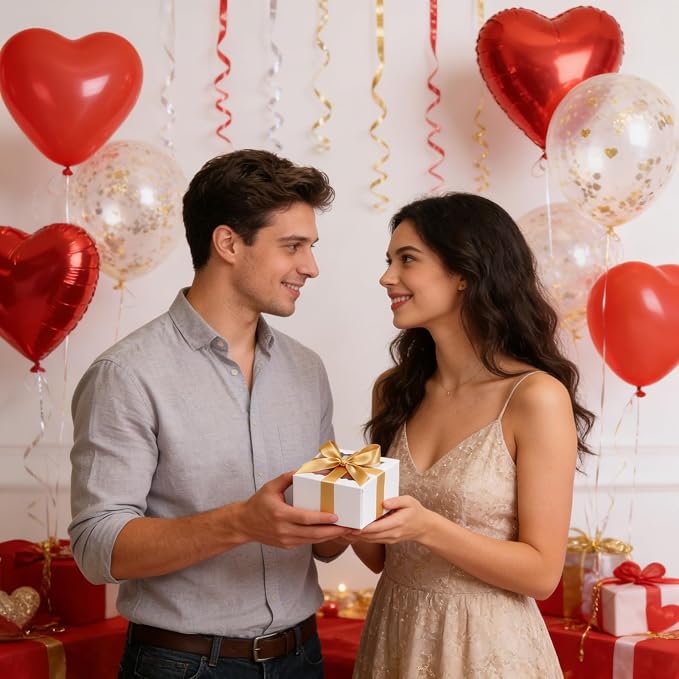 COTOPHER Auto Pop Up Cookie Box with Window 4x4x2.5 Inches – 50 Pack White Bakery Boxes with Gold Ribbon for Birthday Party Favors, Wedding, Christmas Gift Packaging for Cookies, Candy, Macarons