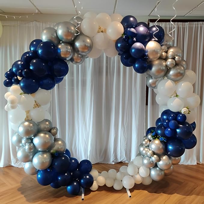 Voircoloria 110pcs Navy Blue Balloons 12inch Dark Blue Latex Party Balloons for Graduation, Wedding, Birthday, Baby Shower, Gender Reveal, Anniversary Party Decorations