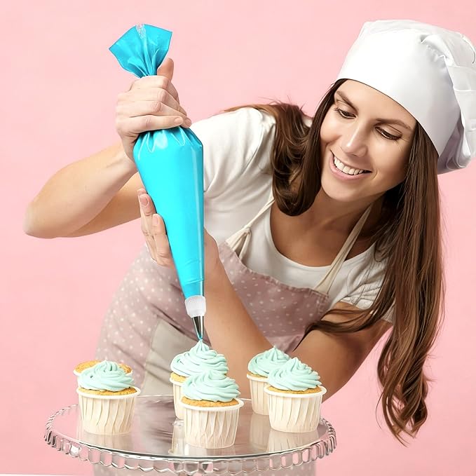 Piping Bags Set - 6pcs Reusable Silicone Pastry Piping Bag Large Icing Decorating Tools With 3 Couplers For Cake Cookie Frosting Baking Tools (12"+14"+16")