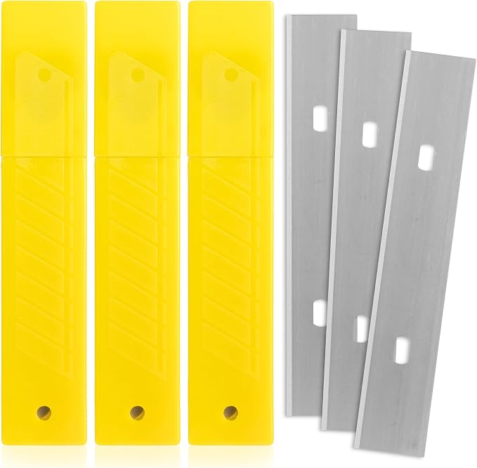 Bates- Replacement Scraper Blades, 4 Inch, 60 Pcs, Scraper Blades, Floor Scrapper Blade, Replacement Razor Blades, Carbon Steel Razor Blades, Paint Scraper Blades, 4 Inch Scraper Blades