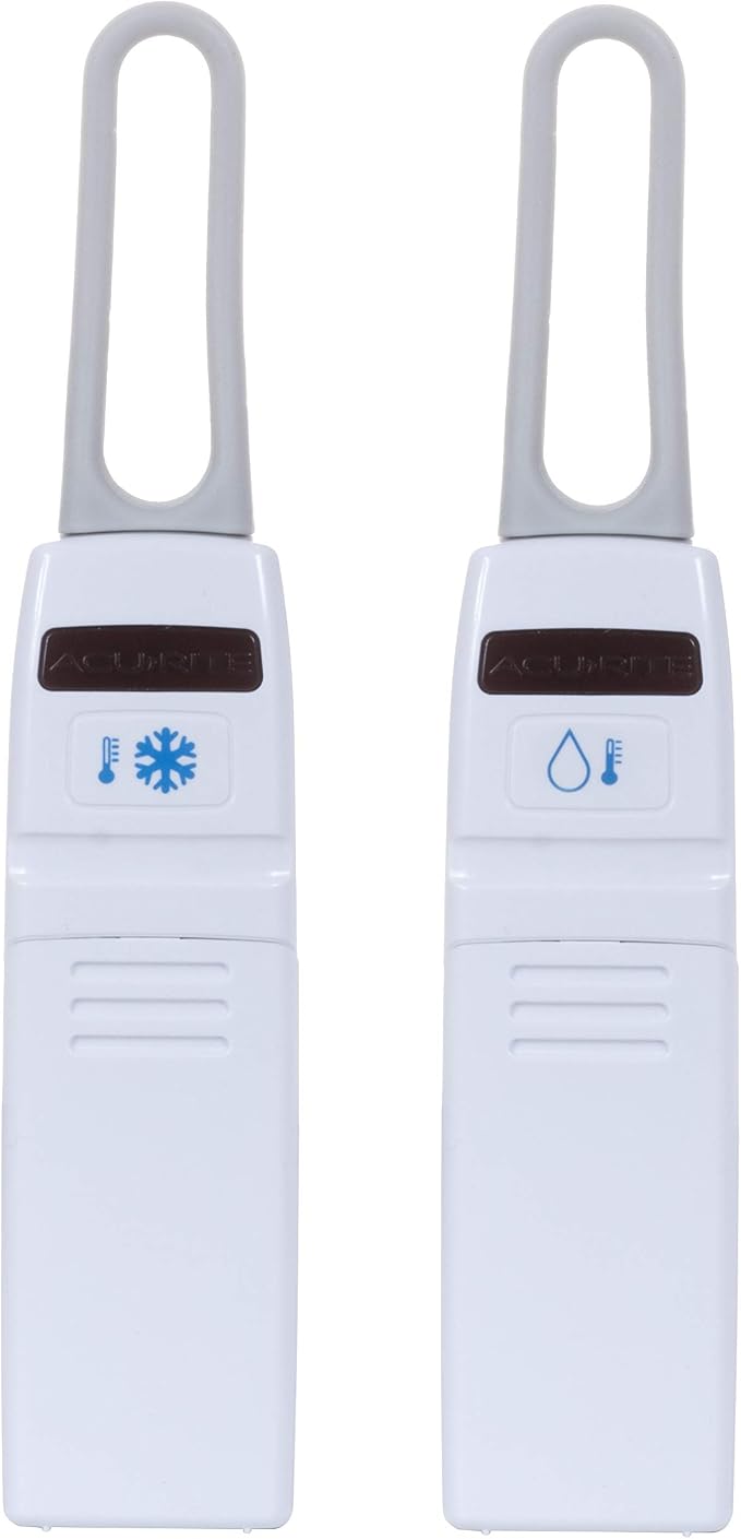 AcuRite Digital Wireless Fridge and Freezer Thermometer with Alarm, Max/Min Temperature for Home and Restaurants (00515M) 4.25" x 3.75"