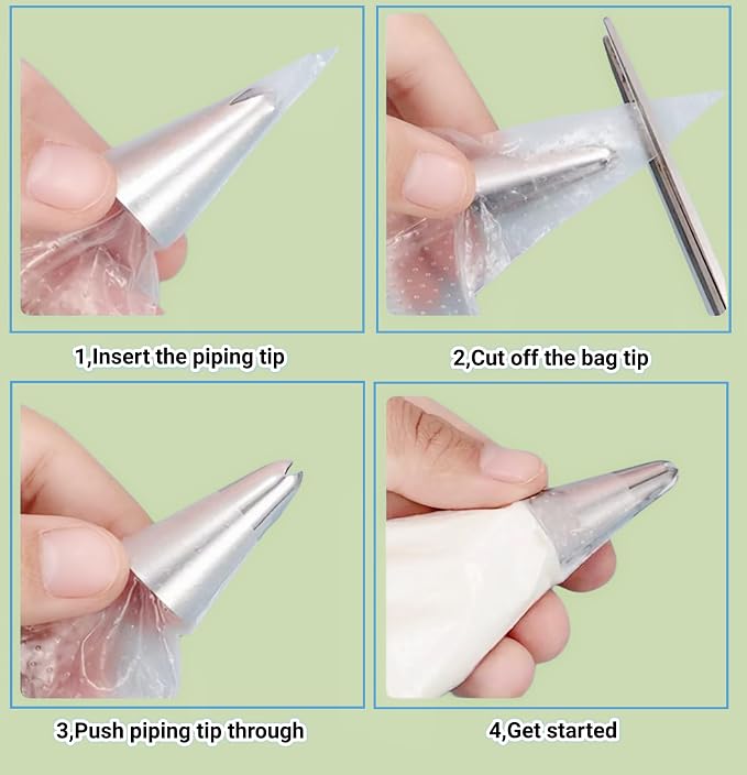 21 Inch Extra Large Piping Bags 100 Pack - Disposable Pastry Bags - Thick Anti-Burst Pastry Icing Frosting Piping Bags For Decorating Cupcakes Cakes Cookies (Large 21 Inch-100 Pack)