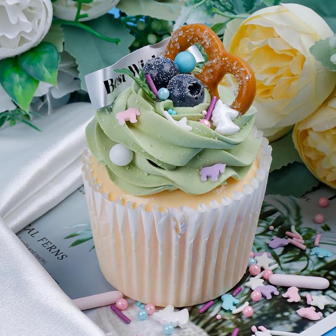 Unicorn Sprinkles for Cake Decorating, 8Oz Edible Pastel Sprinkles with Jimmies Sanding Sugar Confetti Mix Unicorns for Ice Cream Cupcakes Brownie Cookie Baking Topping