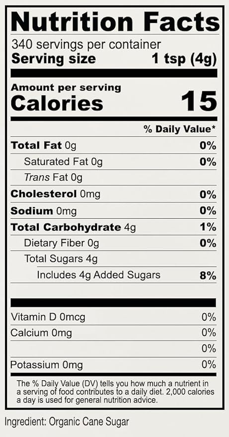Anthony's Organic Cane Sugar, 3 lb, Granulated, Gluten Free & Non GMO (Pack of 2)