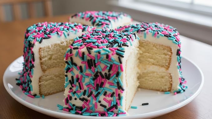 NCS Pink, Black & Light Teal Jimmies Edible Sprinkles – Cupcake, Cake & Cookie Decorations, 7 oz