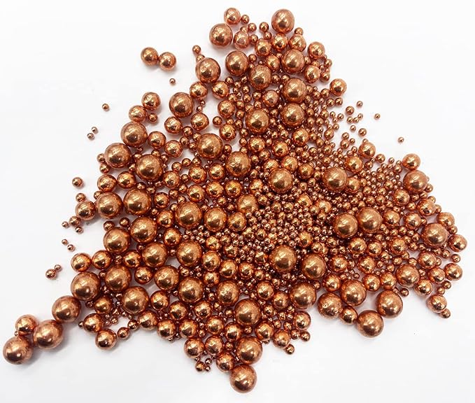 Sprinkles Pearl Sugar Candy 100g/ 3.52oz Mix Size Baking Edible Cake Decorations Cupcake Toppers Cookie Decorating Ice Cream Celebrations Shaker Jar Wedding Shower Party Chirstmas (Rose gold)