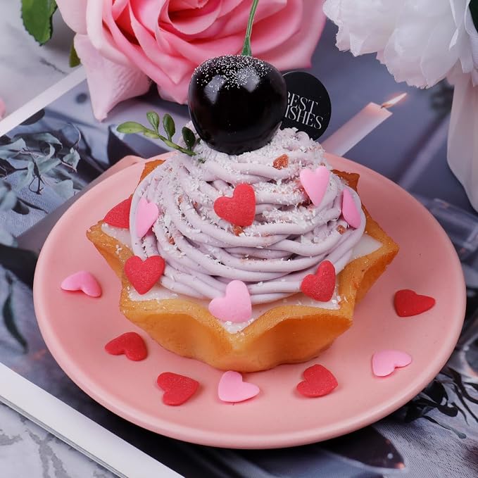 Heart Sprinkles Edible, Mothers Day Sprinkles for Cake Decorating 100g/3.53oz, Valentines Sprinkles, Red and Pink Heart Shaped Sprinkles for Baking, Ice Cream, Cookies, Cupcake Toppers