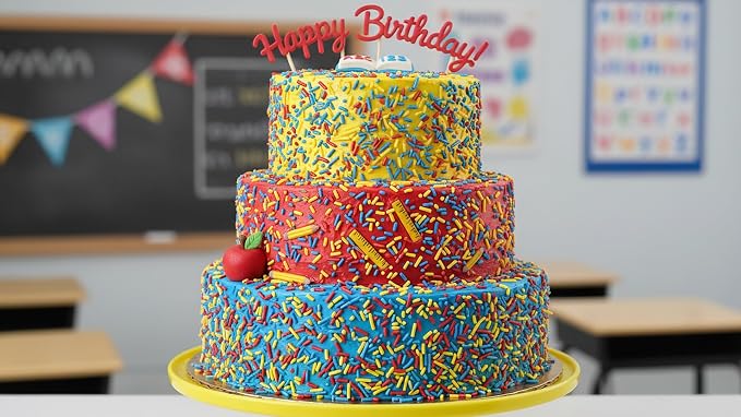 NCS Red, Yellow & Blue Jimmies Edible Sprinkles – Cupcake, Cake & Cookie Decorations, 7 oz