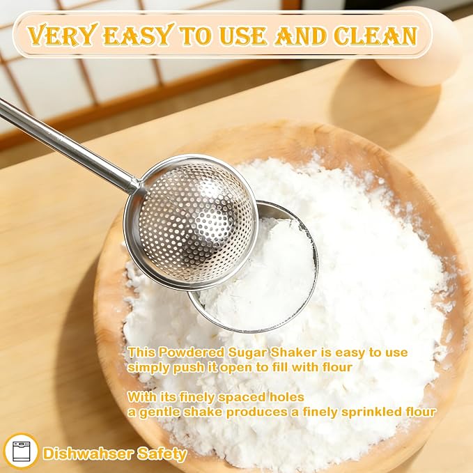 Bread Lame and Flour Duster, 304 Stainless Steel Bread Baking Supplies with Razor Blades & Leather Cover, Professional Bread Scoring Knife, Flour Duster for Baking