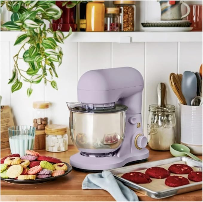 3.5 Qt Stand Mixer, with Flat Beater, Dough Hook, Whisk (Lavender)