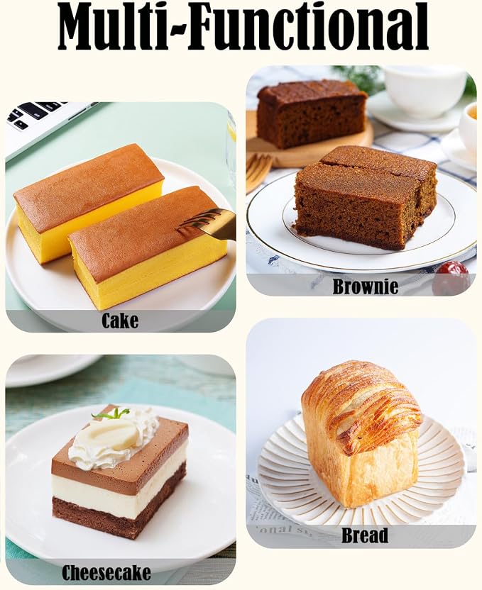 Silicone Bread Loaf Pan, Non-Stick Bread Pans for Baking,Flexible Silicone Baking Molds for Bread, Cake, Meatloaf (4PCS-Red)