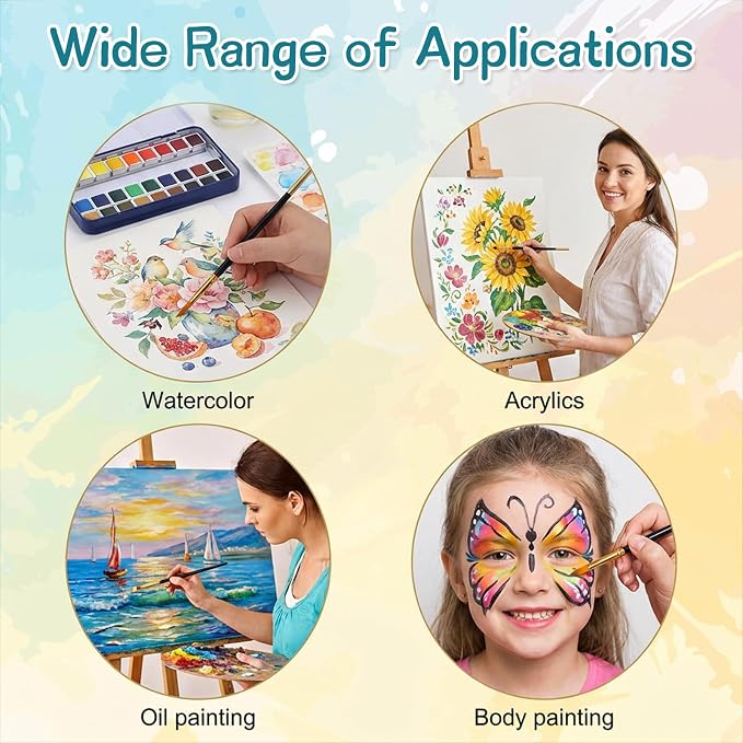 6 PCS Food Paint Brushes, Cake Painting Brushes Set Cooking Paint Brush Multifunction Cake Decorating Brush for Cookie Cake Pastry Baking
