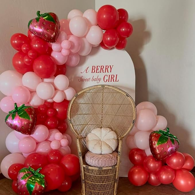 120pcs Red Balloon Arch Kit, 18 12 10 5 inch Red Latex Balloons Different Sizes Balloon Garland for Baby Shower Wedding Valentines Christmas Birthday Party Decorations