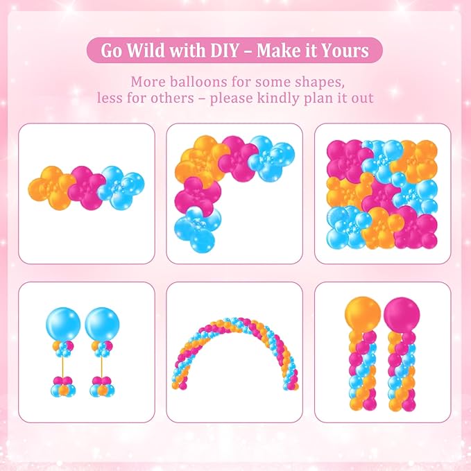 Pink and Gold Balloon Arch Kit, 143Pcs Light Macaron Pink White Gold Balloons Garland Arch Kit Coffetti Balloons for Birthday Wedding Girl Baby Shower Gender Reveal Decorations