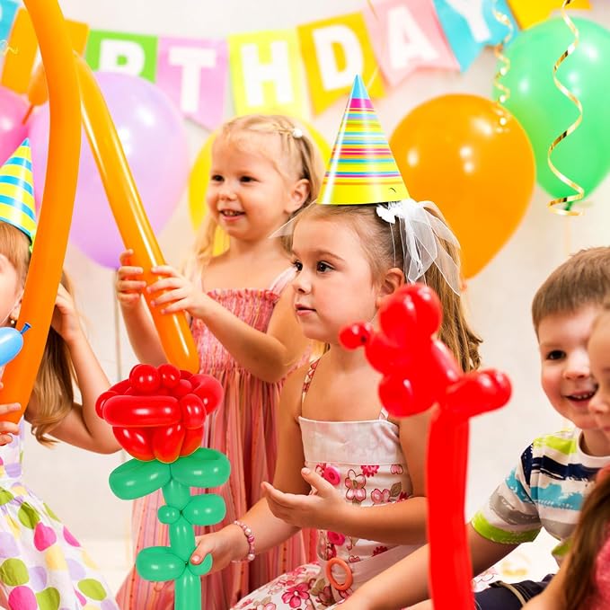 ZNHIS 260 Balloons Kit - 100pcs Long Matt Color Mix for Balloon Arch and Animals - Random Colors