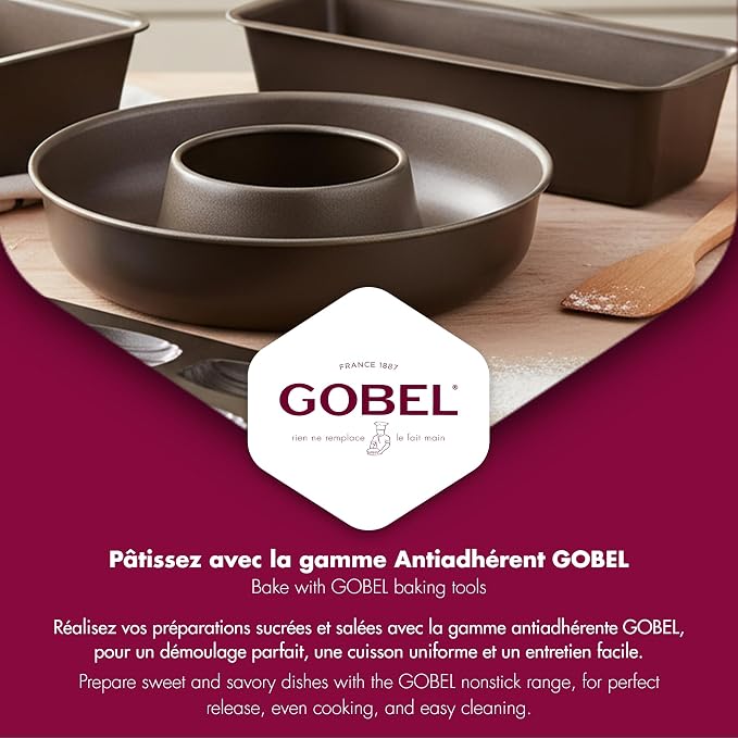 Gobel Pullman Loaf Pan – Non-Stick – Sliding Lid – 9 7/8" x 3 5/8"