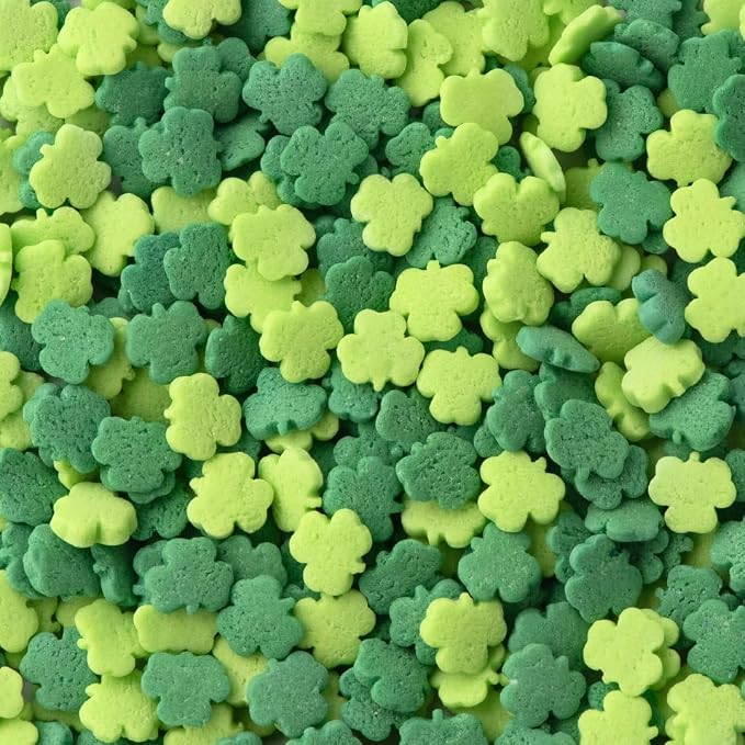 Sweets Indeed Dye Free St Patricks Day Sprinkles, Green Sharmrocks Clovers, No Artificials Dyes, Edible Sprinkle Mix, Perfect for Cake Decorations, Baking, Ice Cream, Cookies, Cupcake Topper (Dye Free Shamrock Mix)