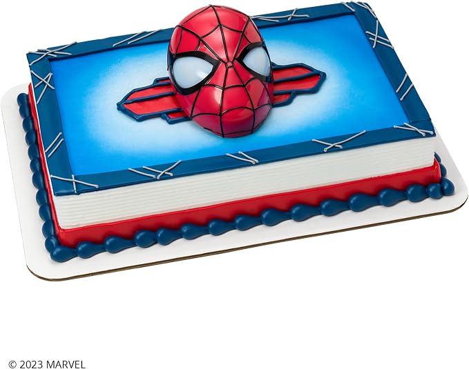 DecoSet® Marvel Spider-Man™ Ultimate Light Up Eyes Cake Topper, 1-Piece Cake Topper Set, Superhero Head with Lights