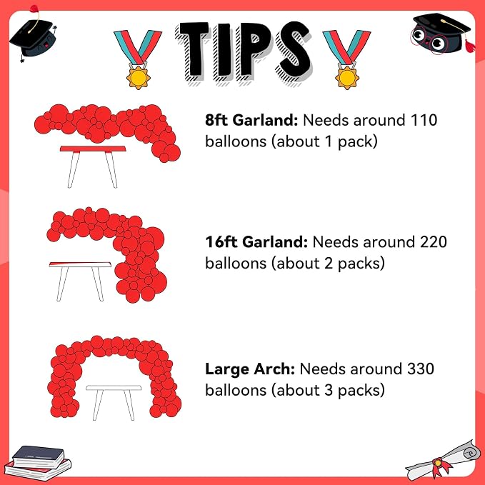 Red Black Graduation Balloon Arch Kit 2026 Graduation Decorations, Silver Number 2026 Balloons with Explosion Star Round Congrats Grad Foil Balloon for College High School Class of 2026 Grad Party
